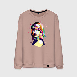 Свитшот хлопковый мужской Taylor Swift Art, цвет: пыльно-розовый