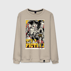 Свитшот хлопковый мужской Pulp Fiction Stories, цвет: миндальный