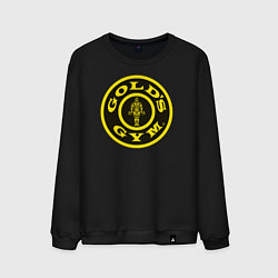 Свитшот хлопковый мужской Gold's Gym, цвет: черный