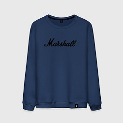 Свитшот хлопковый мужской Marshall logo, цвет: тёмно-синий