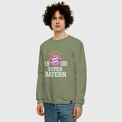 Свитшот хлопковый мужской Super Bayern 1900, цвет: авокадо — фото 2