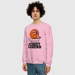 Свитшот хлопковый мужской Баскетбол, цвет: светло-розовый — фото 2
