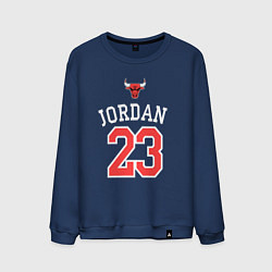 Свитшот хлопковый мужской Jordan 23, цвет: тёмно-синий