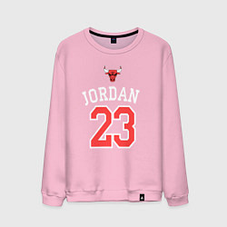 Свитшот хлопковый мужской Jordan 23, цвет: светло-розовый