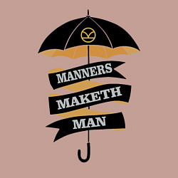 Свитшот хлопковый мужской Manners maketh man, цвет: пыльно-розовый — фото 2