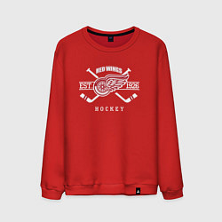 Свитшот хлопковый мужской Detroit Red Wings: Est.1926, цвет: красный