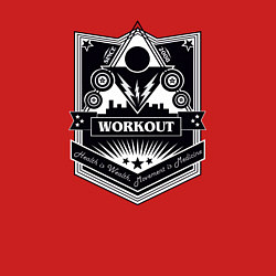 Свитшот хлопковый мужской WorkOut, цвет: красный — фото 2