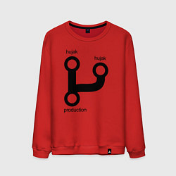 Свитшот хлопковый мужской Раз, два и в продакшн, цвет: красный