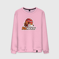 Свитшот хлопковый мужской Fox Hockey, цвет: светло-розовый