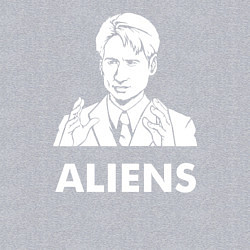 Свитшот хлопковый мужской Mulder Aliens, цвет: меланж — фото 2