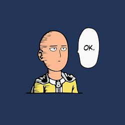 Свитшот хлопковый мужской One Punch Man: OK, цвет: тёмно-синий — фото 2