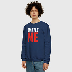 Свитшот хлопковый мужской Battle Me, цвет: тёмно-синий — фото 2