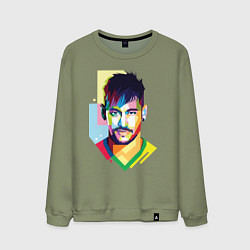 Свитшот хлопковый мужской Neymar: fun-art, цвет: авокадо