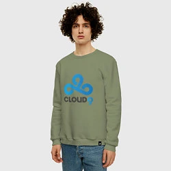 Свитшот хлопковый мужской Cloud9, цвет: авокадо — фото 2
