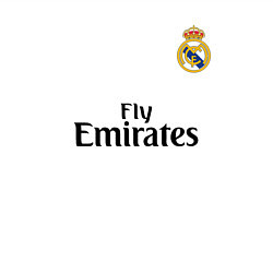 Свитшот хлопковый мужской Real Madrid: Fly Emirates, цвет: белый — фото 2