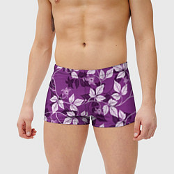 Мужские плавки Фиолетовый вьюнок, цвет: 3D-принт — фото 2
