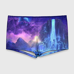 Мужские плавки Фантастический пейзаж Водопад Неон, цвет: 3D-принт