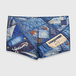 Мужские плавки Vanguard jeans patchwork - ai art, цвет: 3D-принт