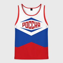 Майка-безрукавка мужская Россия 2016, цвет: 3D-красный