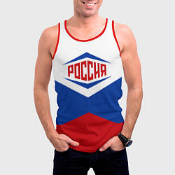 Майка-безрукавка мужская Россия 2016, цвет: 3D-красный — фото 2