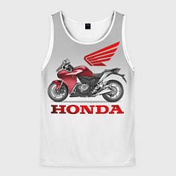Майка-безрукавка мужская Honda 2, цвет: 3D-белый
