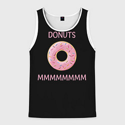Майка-безрукавка мужская Donuts, цвет: 3D-белый
