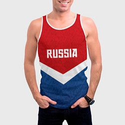 Майка-безрукавка мужская Russia Team, цвет: 3D-белый — фото 2