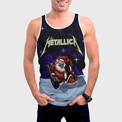 Майка-безрукавка мужская Metallica: Bad Santa, цвет: 3D-белый — фото 2