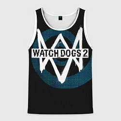 Майка-безрукавка мужская Watch Dogs 2, цвет: 3D-белый