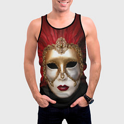Майка-безрукавка мужская Венецианская маска, цвет: 3D-черный — фото 2