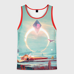 Майка-безрукавка мужская No Mans Sky, цвет: 3D-красный
