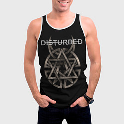 Майка-безрукавка мужская Disturbed Logo, цвет: 3D-белый — фото 2