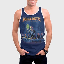 Майка-безрукавка мужская Megadeth: Rust In Peace, цвет: 3D-белый — фото 2