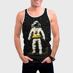 Майка-безрукавка мужская Космонавт с уточкой, цвет: 3D-белый — фото 2