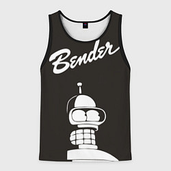 Майка-безрукавка мужская Bender Retro, цвет: 3D-черный