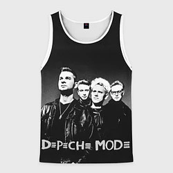 Майка-безрукавка мужская Depeche Mode: mono, цвет: 3D-белый