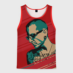 Майка-безрукавка мужская Chester Bennington, цвет: 3D-красный