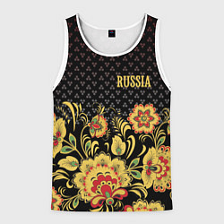 Мужская майка без рукавов Russia: black edition