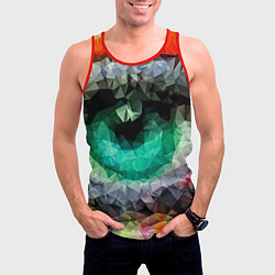 Майка-безрукавка мужская Eyes swag, цвет: 3D-красный — фото 2