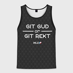 Майка-безрукавка мужская MLG Git Gud or Git Rekt, цвет: 3D-черный