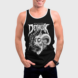 Майка-безрукавка мужская Dethklok: Goat Skull, цвет: 3D-белый — фото 2