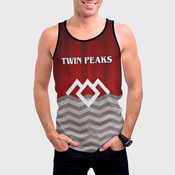 Майка-безрукавка мужская Twin Peaks, цвет: 3D-черный — фото 2