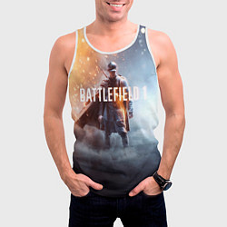 Майка-безрукавка мужская Battlefield One, цвет: 3D-белый — фото 2