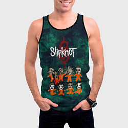Майка-безрукавка мужская Группа Slipknot, цвет: 3D-черный — фото 2