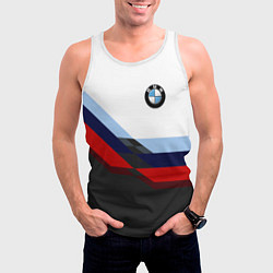 Майка-безрукавка мужская BMW M SPORT, цвет: 3D-белый — фото 2