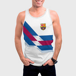 Майка-безрукавка мужская FC Barcelona, цвет: 3D-белый — фото 2
