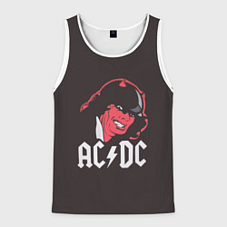 Майка-безрукавка мужская AC/DC Devil, цвет: 3D-белый