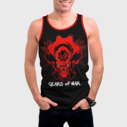Майка-безрукавка мужская Gears of War: Red Skull, цвет: 3D-красный — фото 2