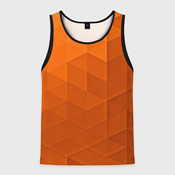 Майка-безрукавка мужская Orange abstraction, цвет: 3D-черный