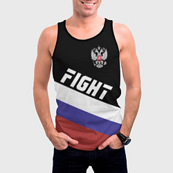 Майка-безрукавка мужская Fight Russia, цвет: 3D-черный — фото 2